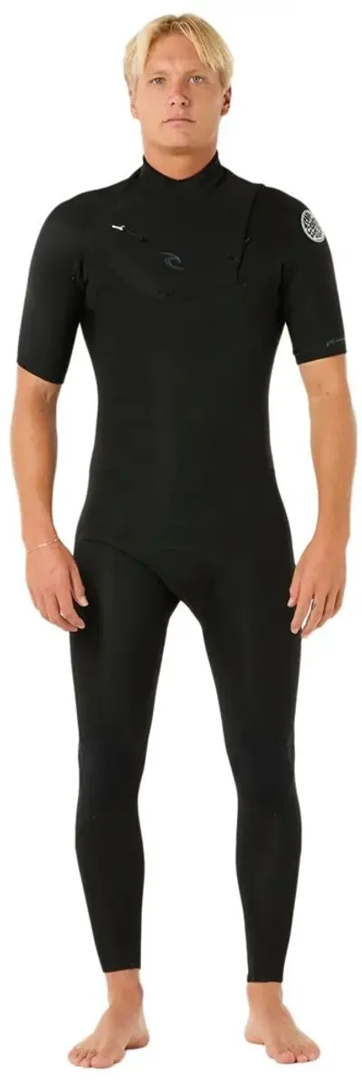 2025 Rip Curl Heren Dawn Patrol 2/2mm Korte Mouwen Borst Ritssluiting