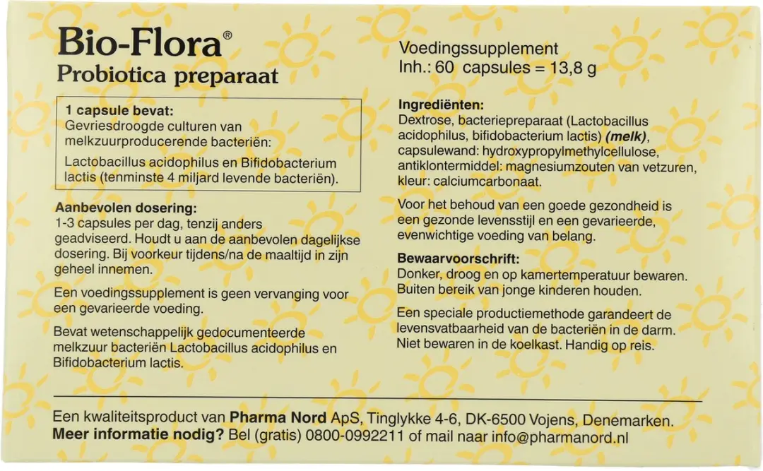 Bio-Flora Capsules Voedingssupplement 60 Stuks