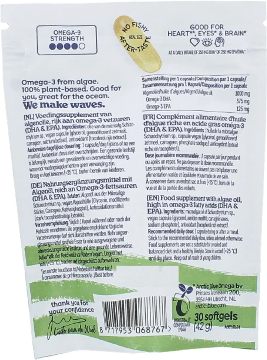Omega 3 Algenolie Hooggedoseerd - 30 Capsules