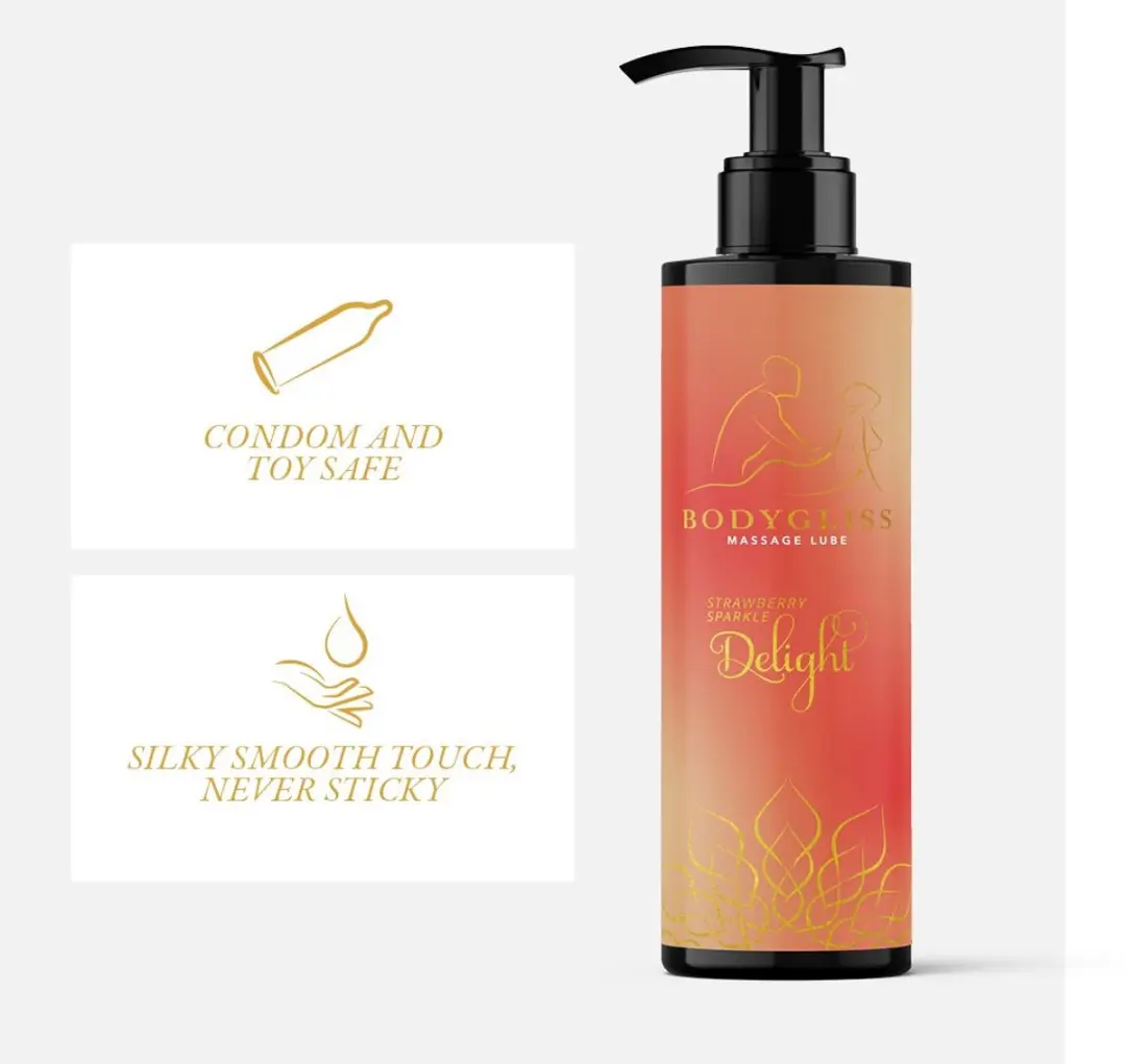 BodyGliss Silky Soft Massageolie Aardbei & Champagne 150ml