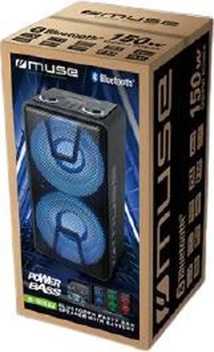 Muse M-1805DJ Bluetooth DJ Speaker - 150W - Zwart - afbeelding 4 van 6
