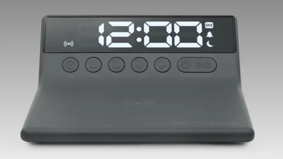 Muse M-168WI Wekker met draadloze oplader - Zwart - afbeelding 5 van 6