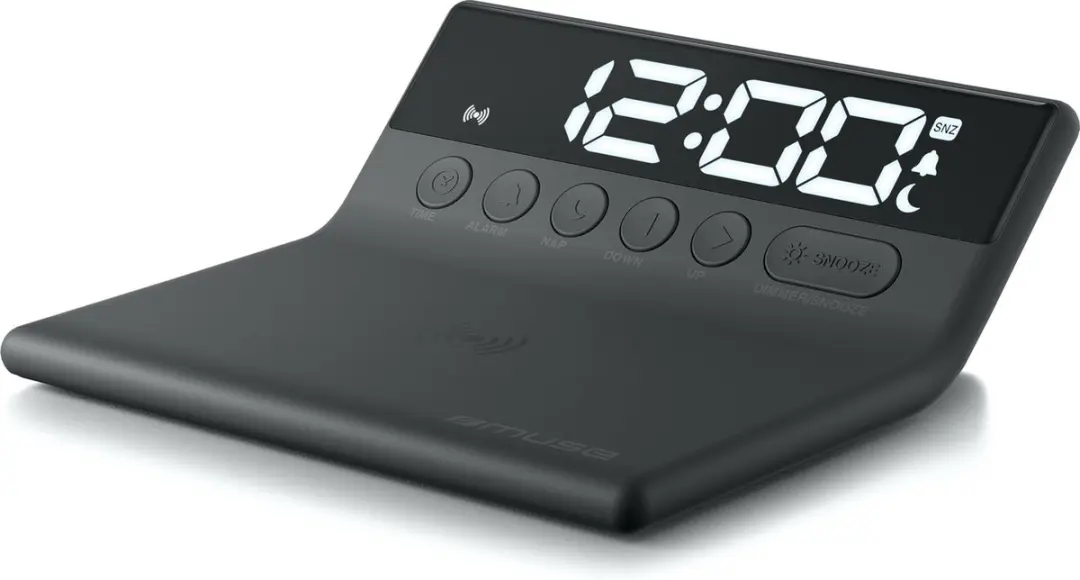 Muse M-168WI Wekker met draadloze oplader