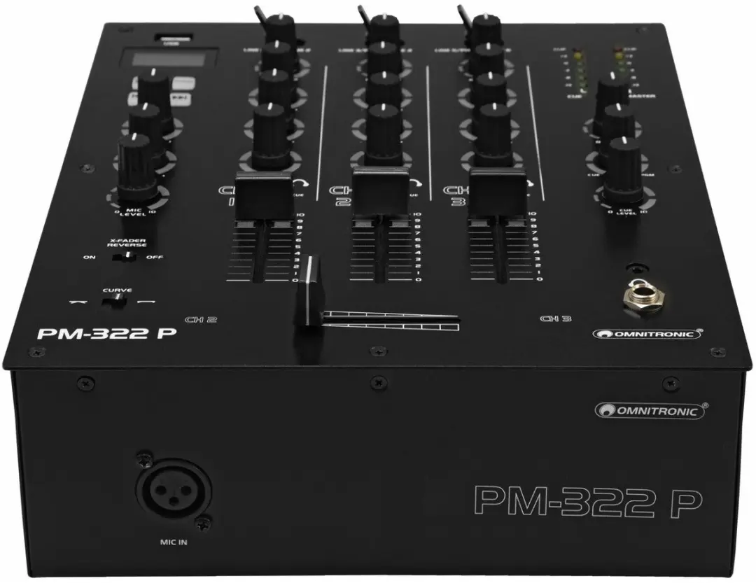 Omnitronic PM-322P Mengpaneel - 3 Kanalen - afbeelding 2 van 6