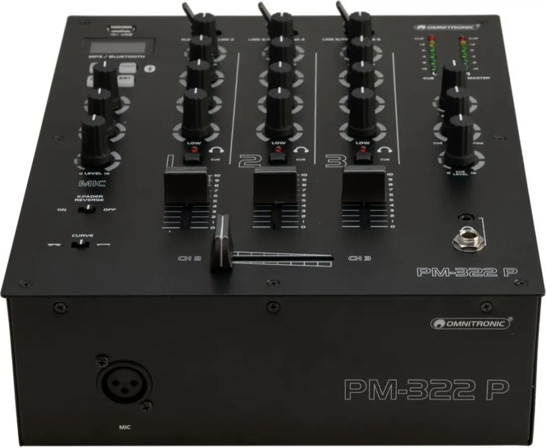 Omnitronic PM-322P Mengpaneel - 3 Kanalen - afbeelding 6 van 6