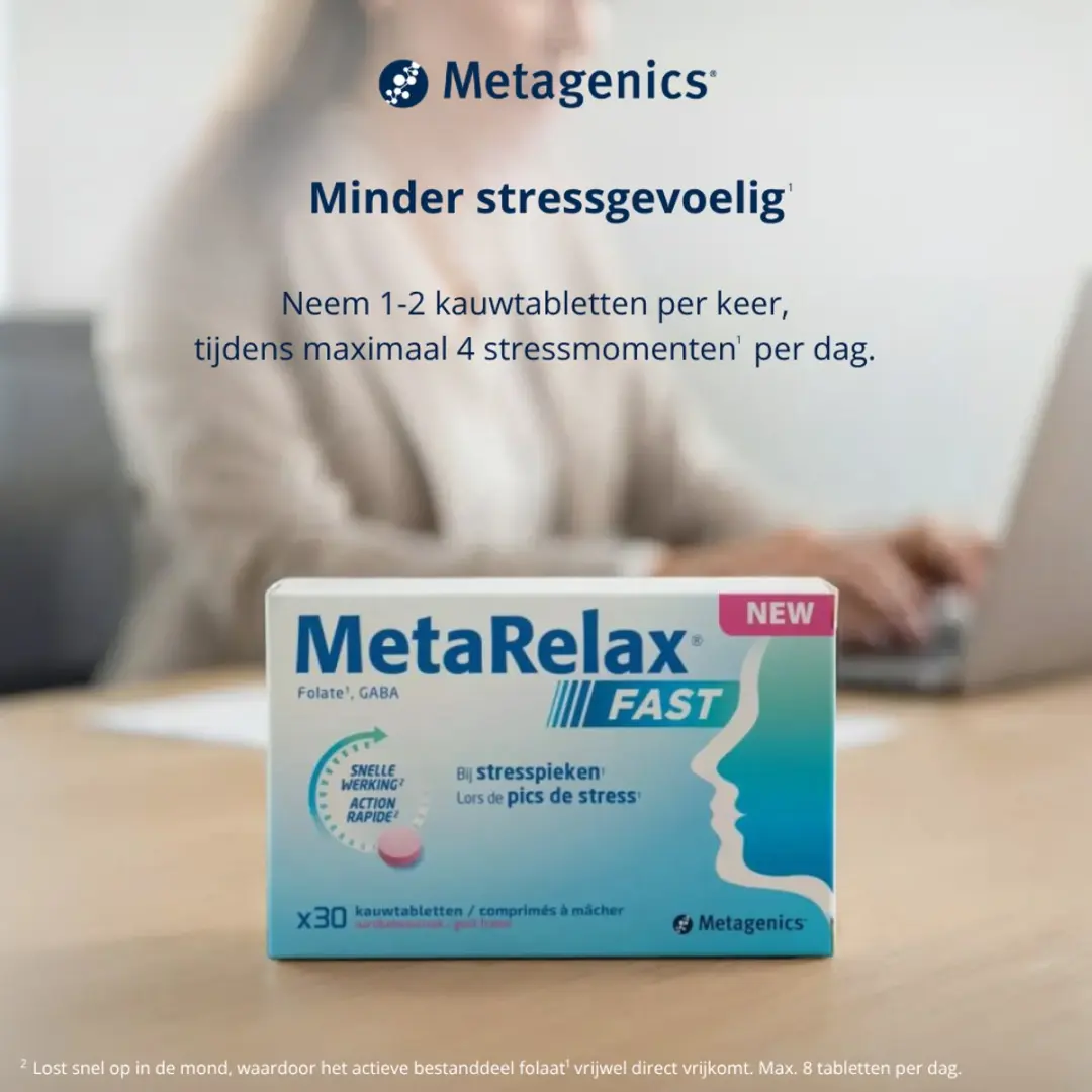 Metagenics MetaRelax Fast 30 Kauwtabletten