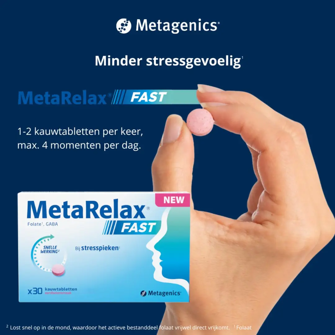 Metagenics MetaRelax Fast 30 Kauwtabletten