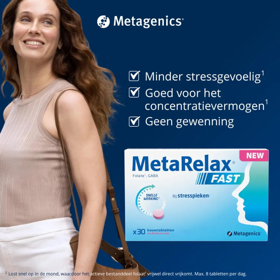 Metagenics MetaRelax Fast 30 Kauwtabletten