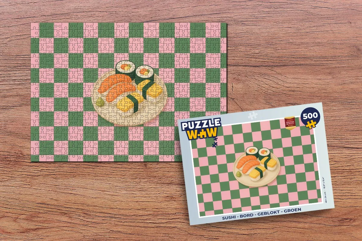 PuzzleWow Sushi Bord Legpuzzel 500 Stuks - Groen