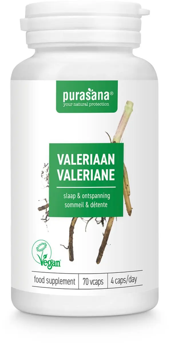 Purasana Valeriaan Capsules 70 Stuks - 70mg Vegetarisch - afbeelding 4 van 6
