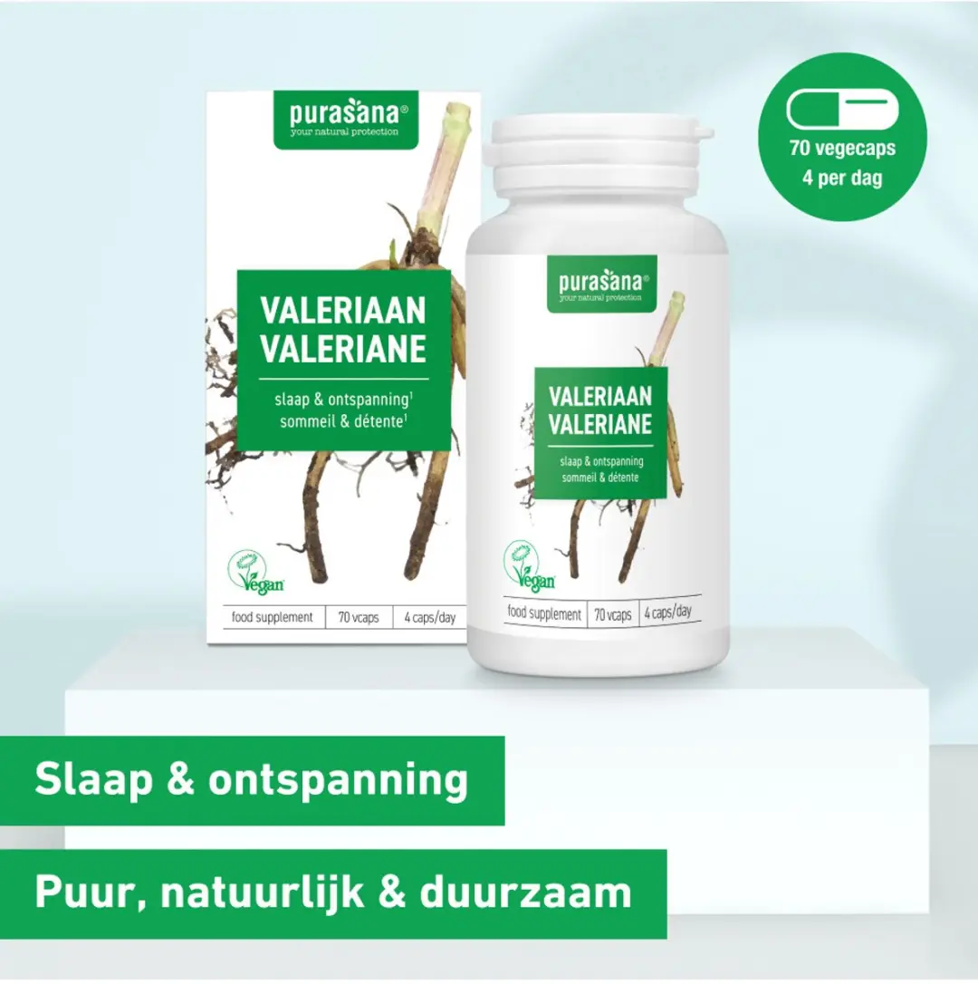 Purasana Valeriaan Capsules 70 Stuks - 70mg Vegetarisch - afbeelding 3 van 6