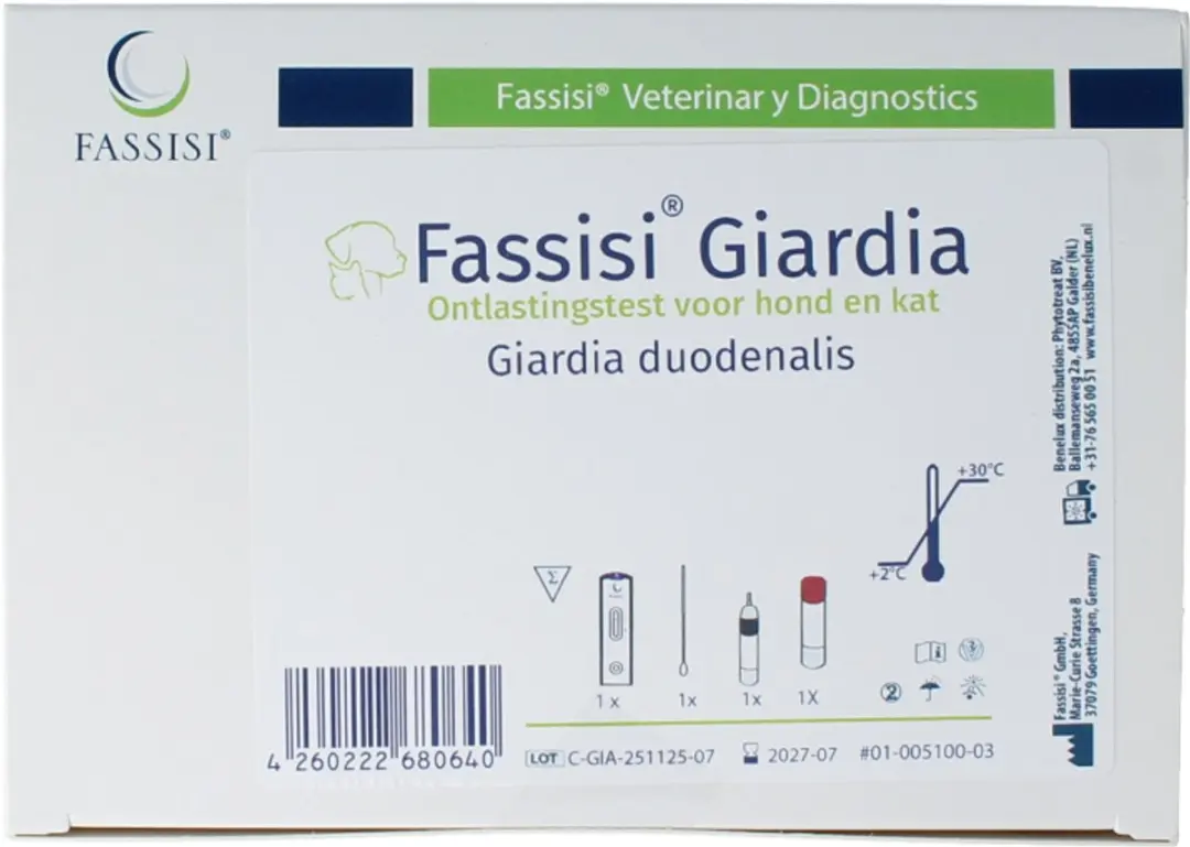 Fassisi Giardia Sneltest - 1 Test - afbeelding 3 van 3