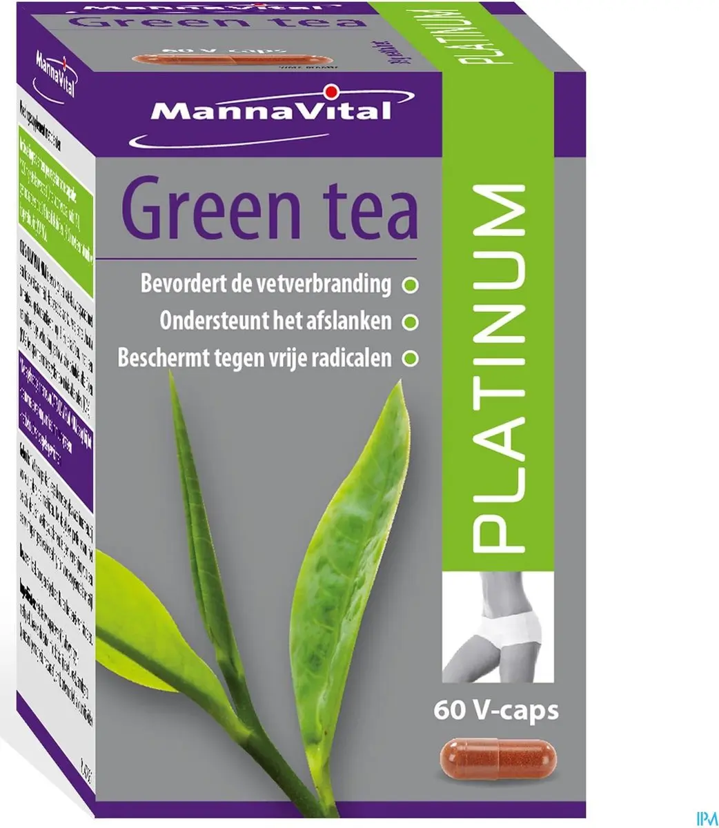 Mannavital Pit&Pit Green Tea Platinum Bio Capsules 60mg - afbeelding 4 van 5