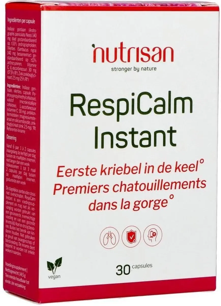 Nutrisan RespiCalm Instant Capsules 30 Stuks
