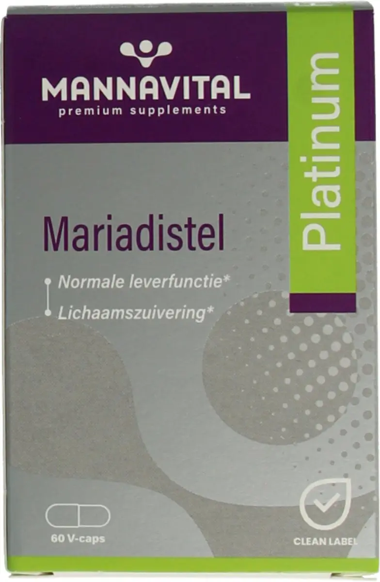 Mannavital Pit&Pit Mariadistel 60 Capsules - afbeelding 4 van 5