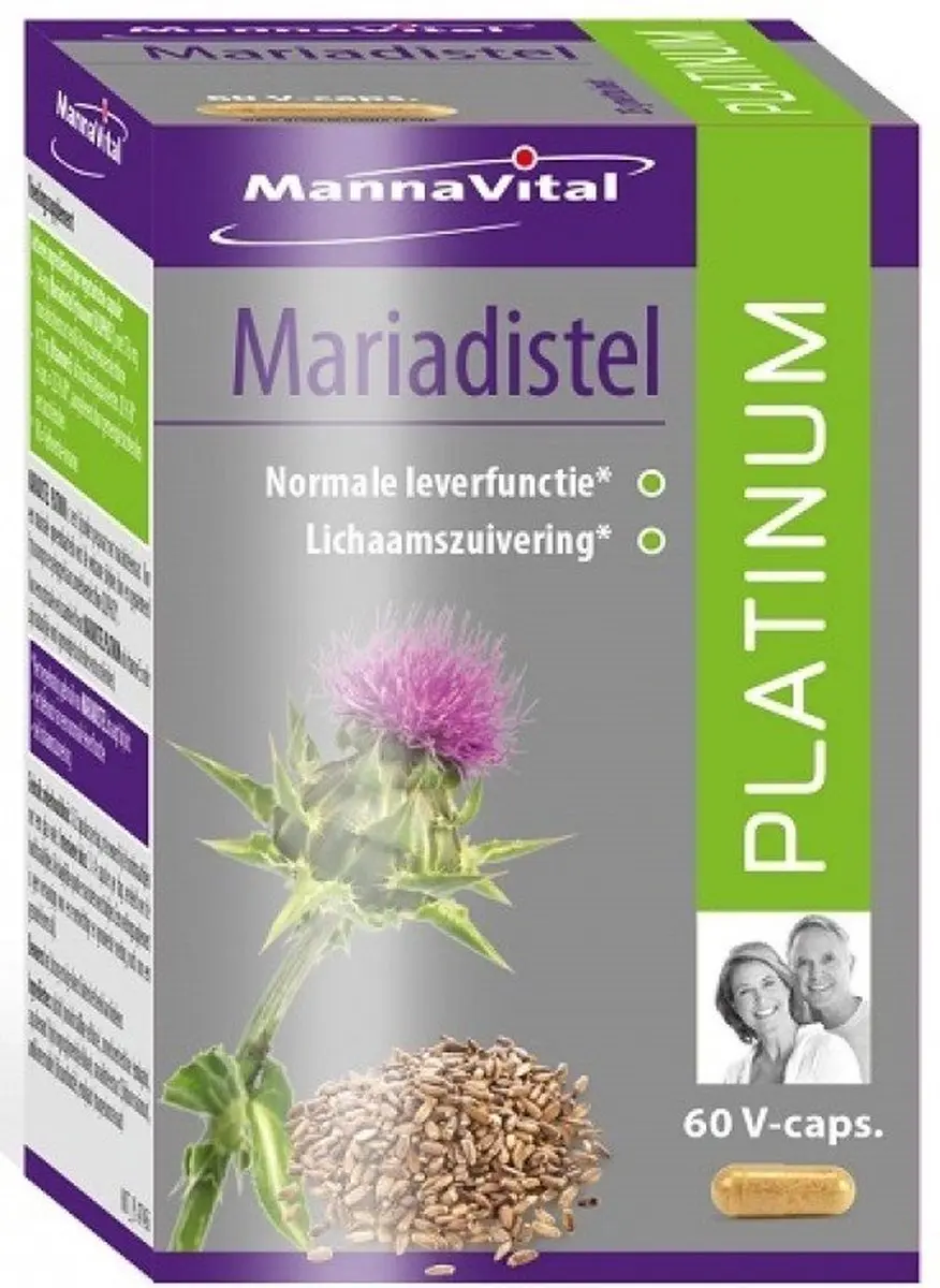 Mannavital Pit&Pit Mariadistel 60 Capsules - afbeelding 3 van 5