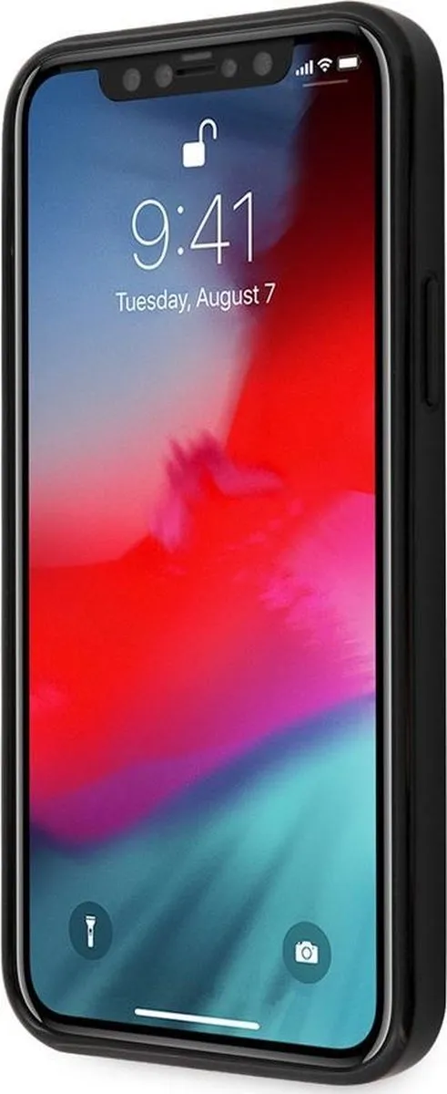 Ferrari iPhone 12 Mini Hoesje - Effen Zwart - Carbon