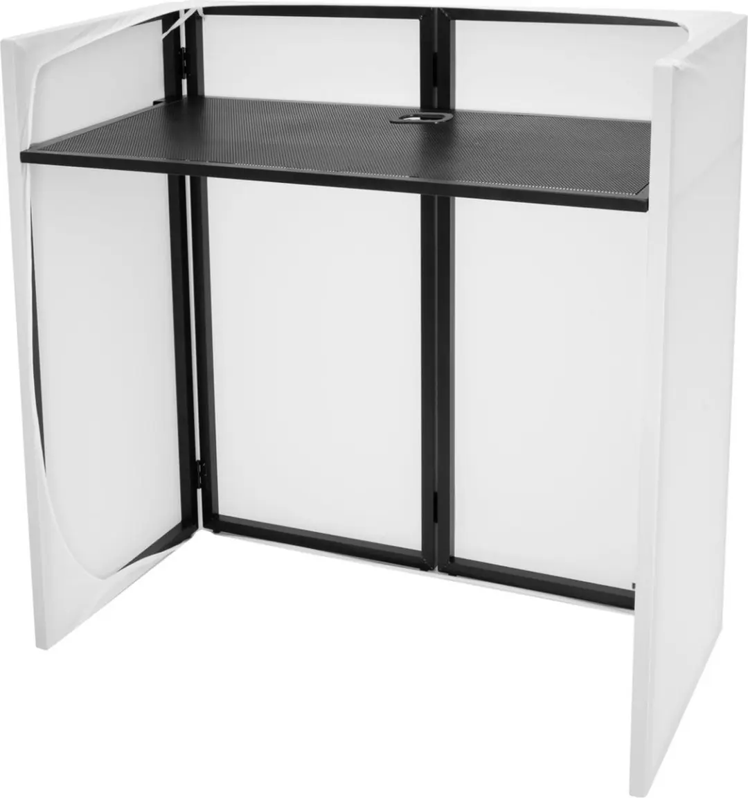 Omnitronic Compact Mobile DJ Stand - Zwart/Wit - afbeelding 6 van 6