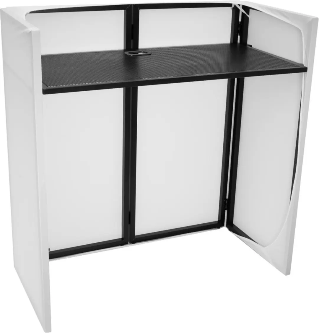 Omnitronic Compact Mobile DJ Stand - Zwart/Wit - afbeelding 4 van 6