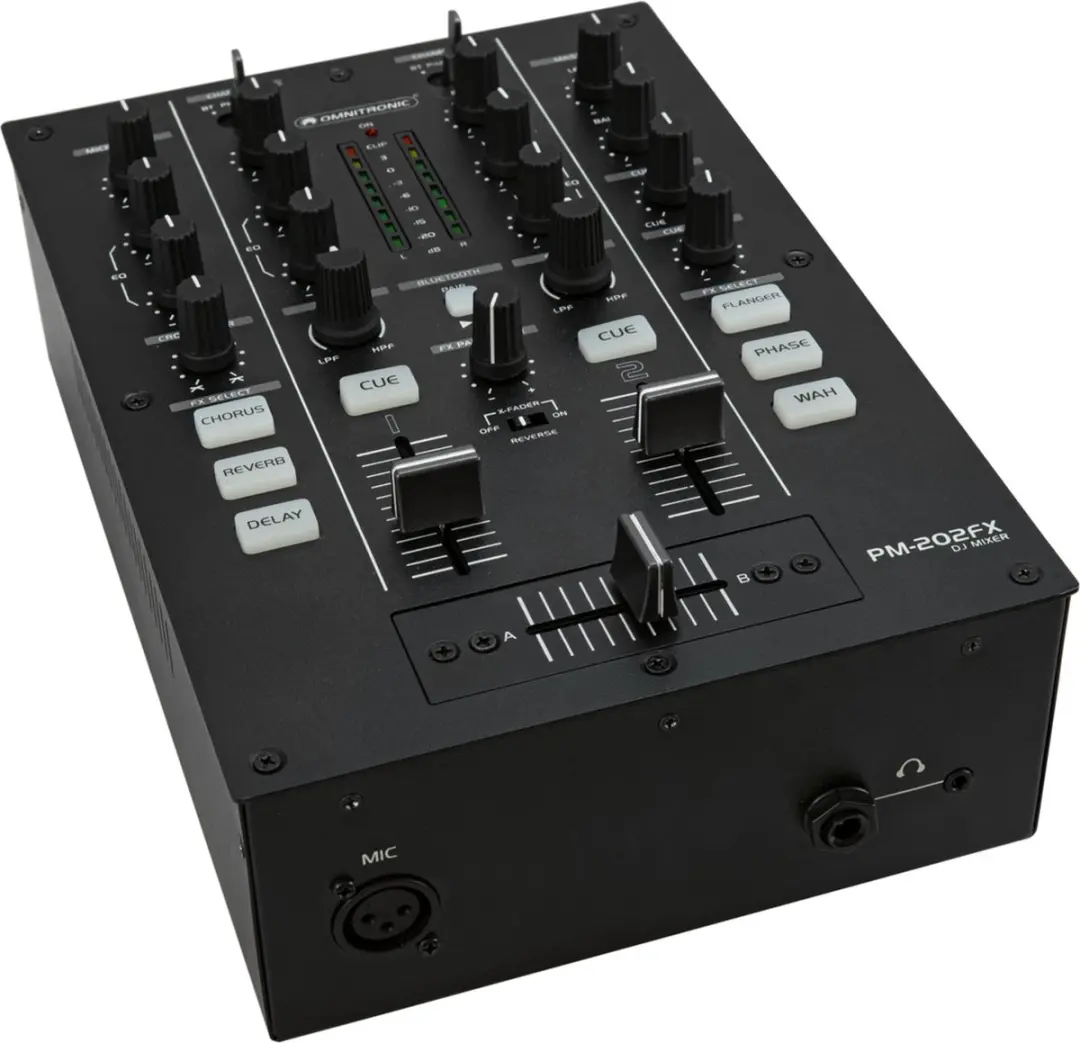 Omnitronic PM-202FX DJ Mixer - 2 Kanalen - Zwart - afbeelding 6 van 6
