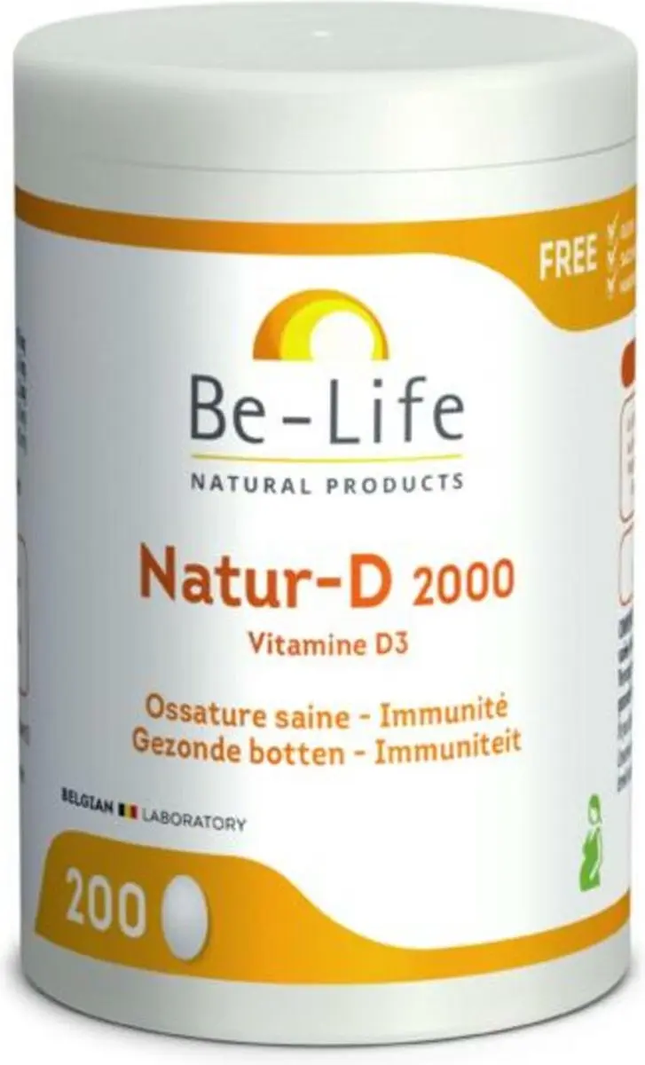 Be-Life Natur-D 2000 Capsules - 200 stuks