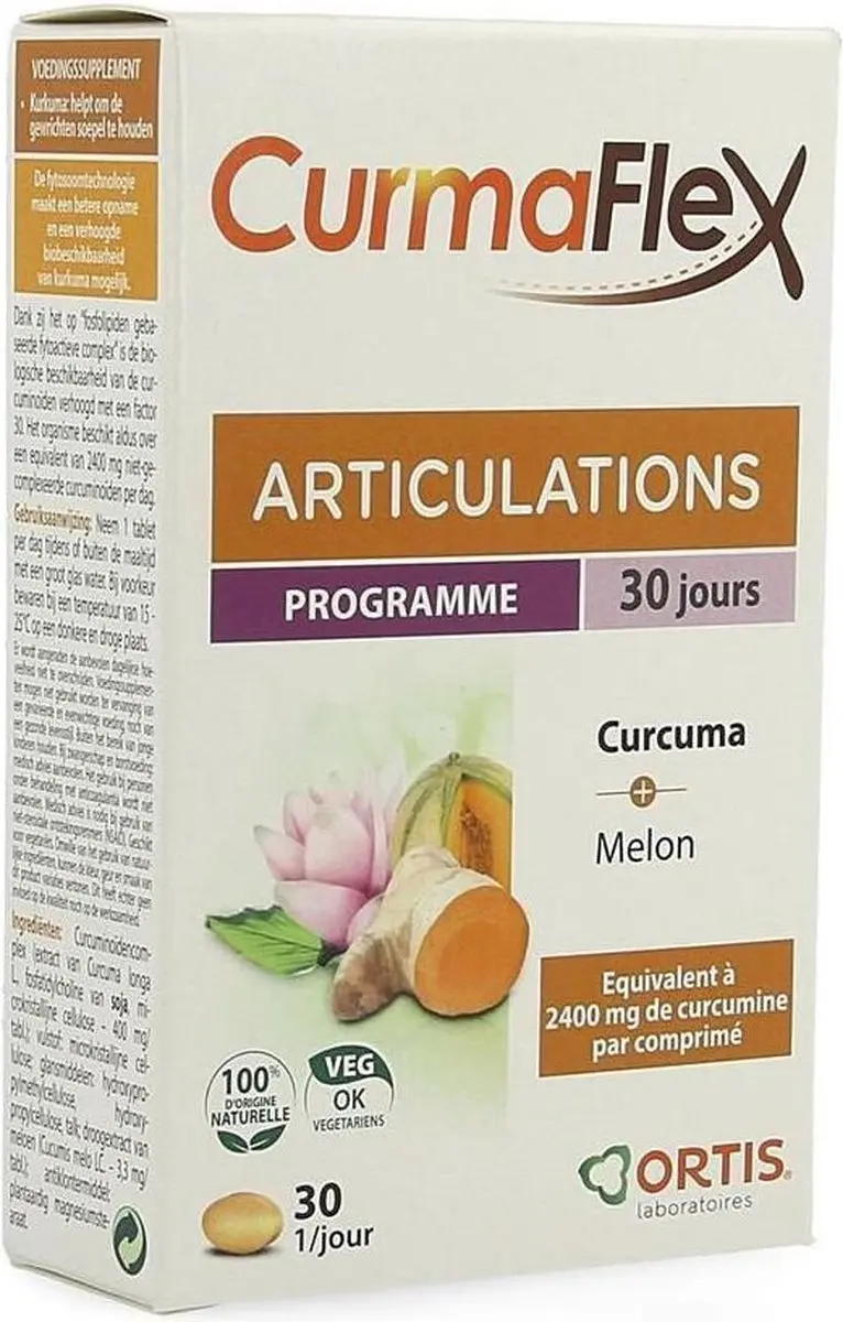 Ortis Curmaflex Kurkuma Meloen 30 tabletten