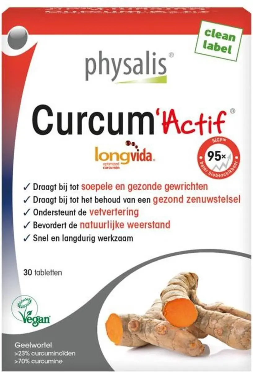 Physalis Curcum Actif 30 Tabletten - 30mg