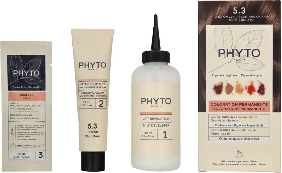 Phyto PhytoColor 5.3 Castaño Claro Dorado Permanent Haarkleuring 3ml