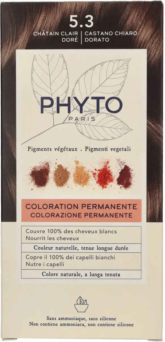 Phyto PhytoColor 5.3 Castaño Claro Dorado Permanent Haarkleuring 3ml