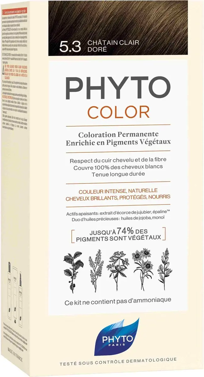 Phyto PhytoColor 5.3 Castaño Claro Dorado Permanent Haarkleuring 3ml