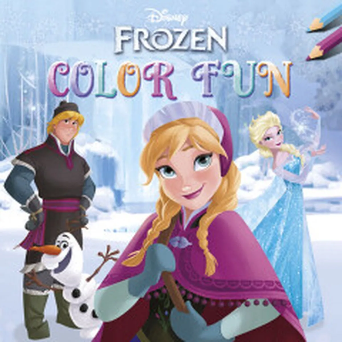Disney Frozen Kleurboek Color Fun 36 Pagina's - Blauw/Multicolor