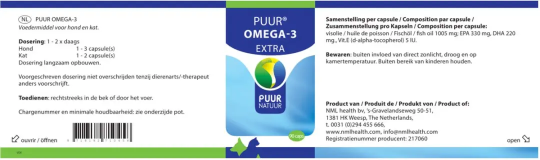 Puur Omega-3 Capsules - 90 Stuks