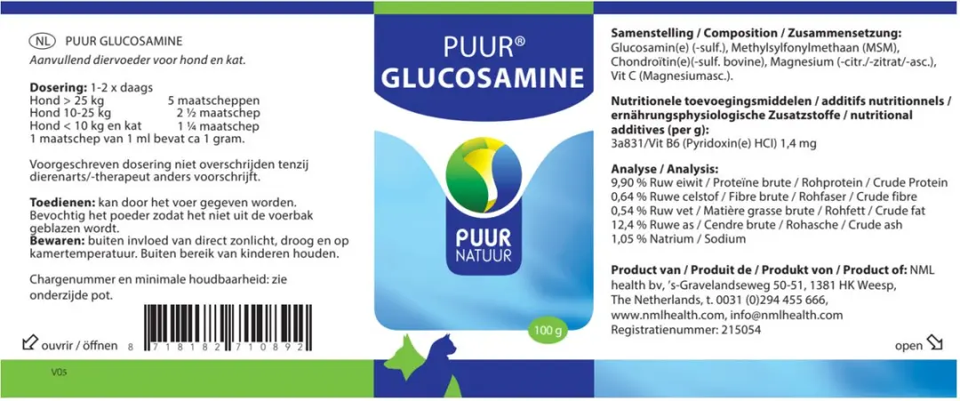 Puur Glucosamine Hondensnacks 64ml
