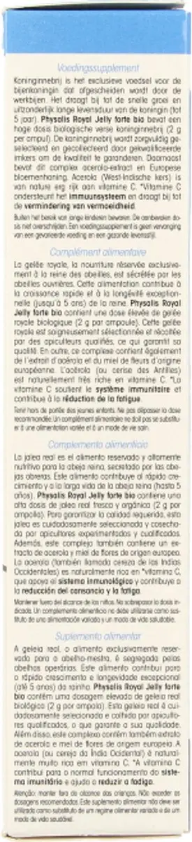 Physalis Royal Jelly Forte Biologisch - 20 Stuks