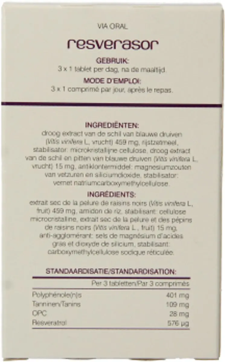 Soria Natural Resverasor 600mg Tabletten - 60 Stuks