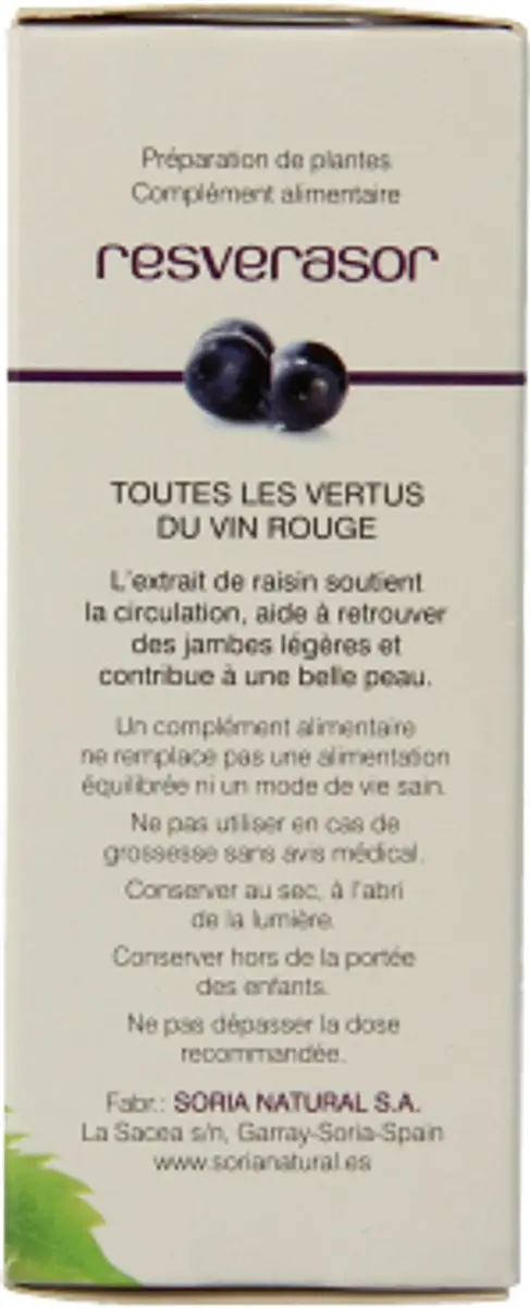 Soria Natural Resverasor 600mg Tabletten - 60 Stuks