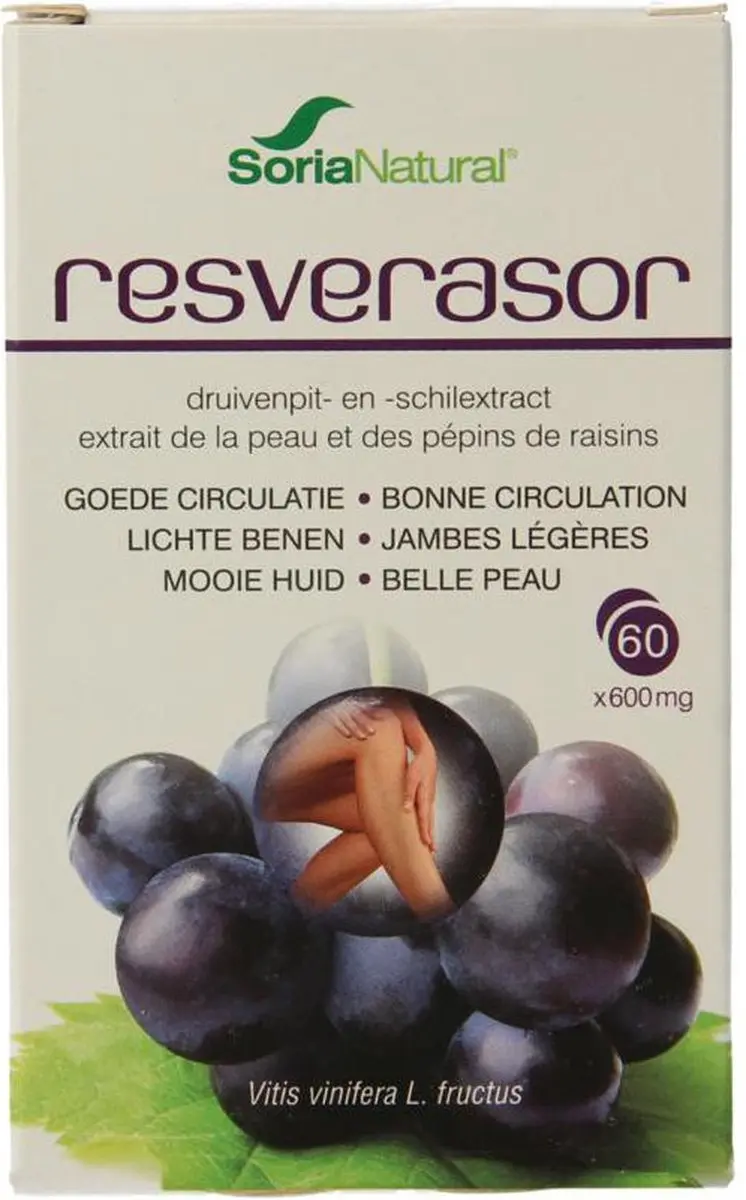 Soria Natural Resverasor 600mg Tabletten - 60 Stuks
