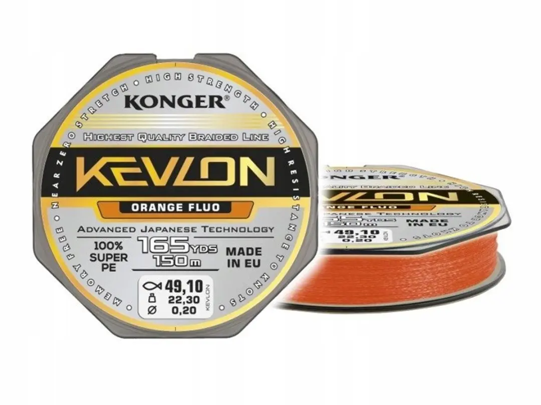 Konger Kevlon X4 Orange Fluo 0.12mm/150m Vislijn