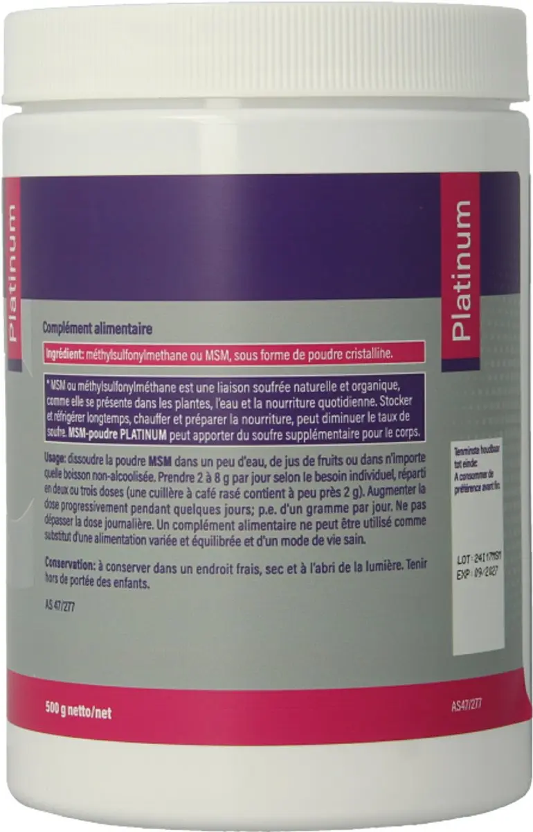 Mannavital MSM Poeder 500g - afbeelding 2 van 6