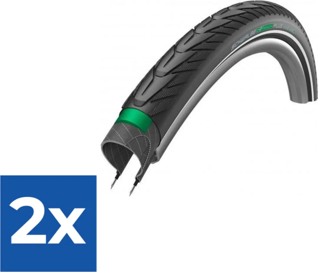 Schwalbe energizer plus green guard 55-622(28x2.15) zwart reflex
