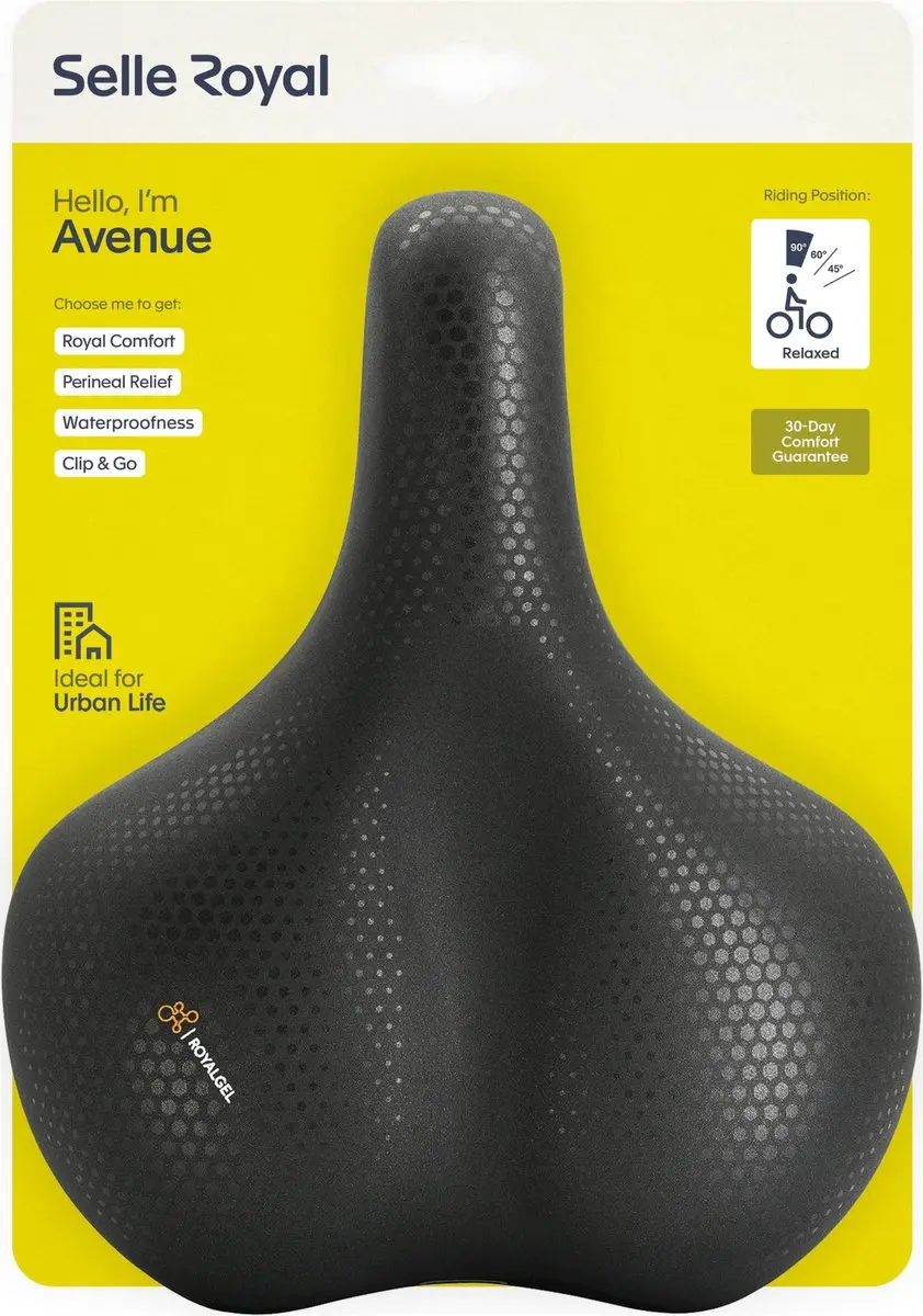 Selle Royal Avenue Relaxed Zadel - Stadsfiets - Zwart