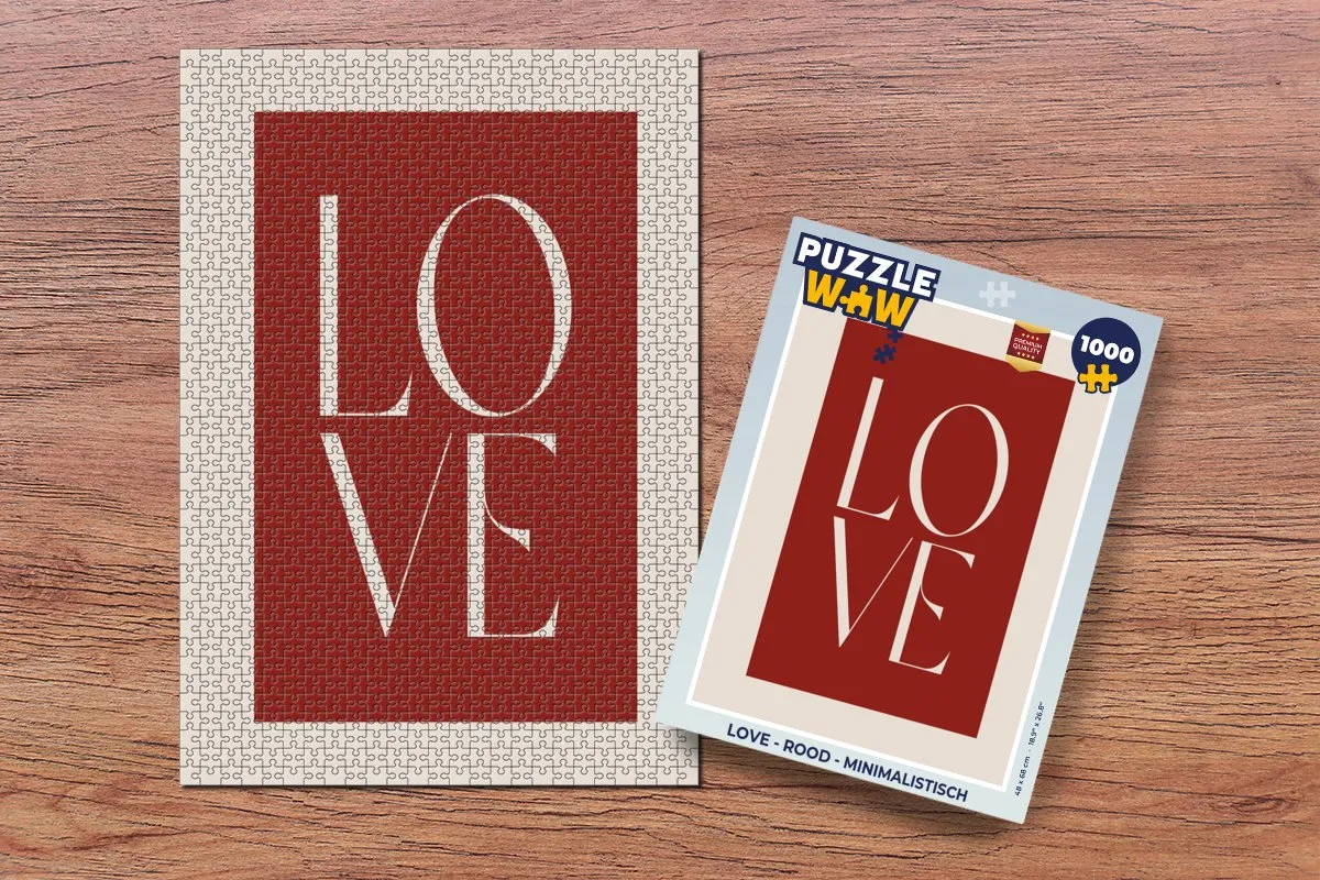 PuzzleWow Love Legpuzzel 1000 Stuks - Rood
