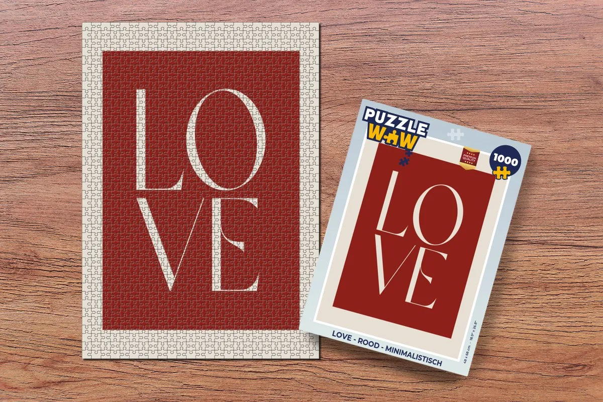 PuzzleWow Love Legpuzzel 1000 Stuks - Rood