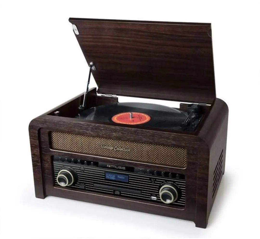 Muse MTB-1150DAB Vintage Muziekcenter - 20W - Bruin - afbeelding 2 van 6