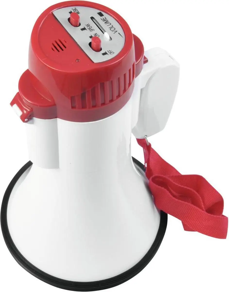 Omnitronic MP-10 Megafoon 10W - Rood/Wit - afbeelding 3 van 3