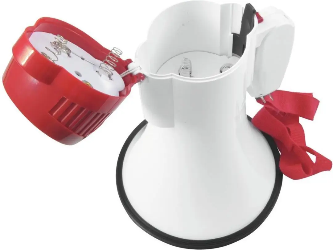 Omnitronic MP-10 Megafoon 10W - Rood/Wit - afbeelding 2 van 3