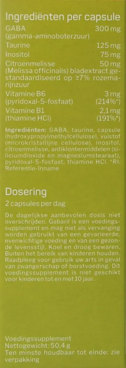 Nutrisan Gabaril 60 Capsules