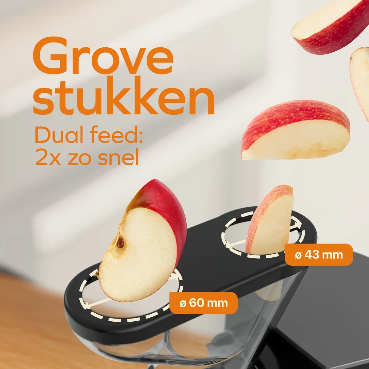 KitchenBrothers KB1004129 Slowjuicer - 400ml - Grijs
