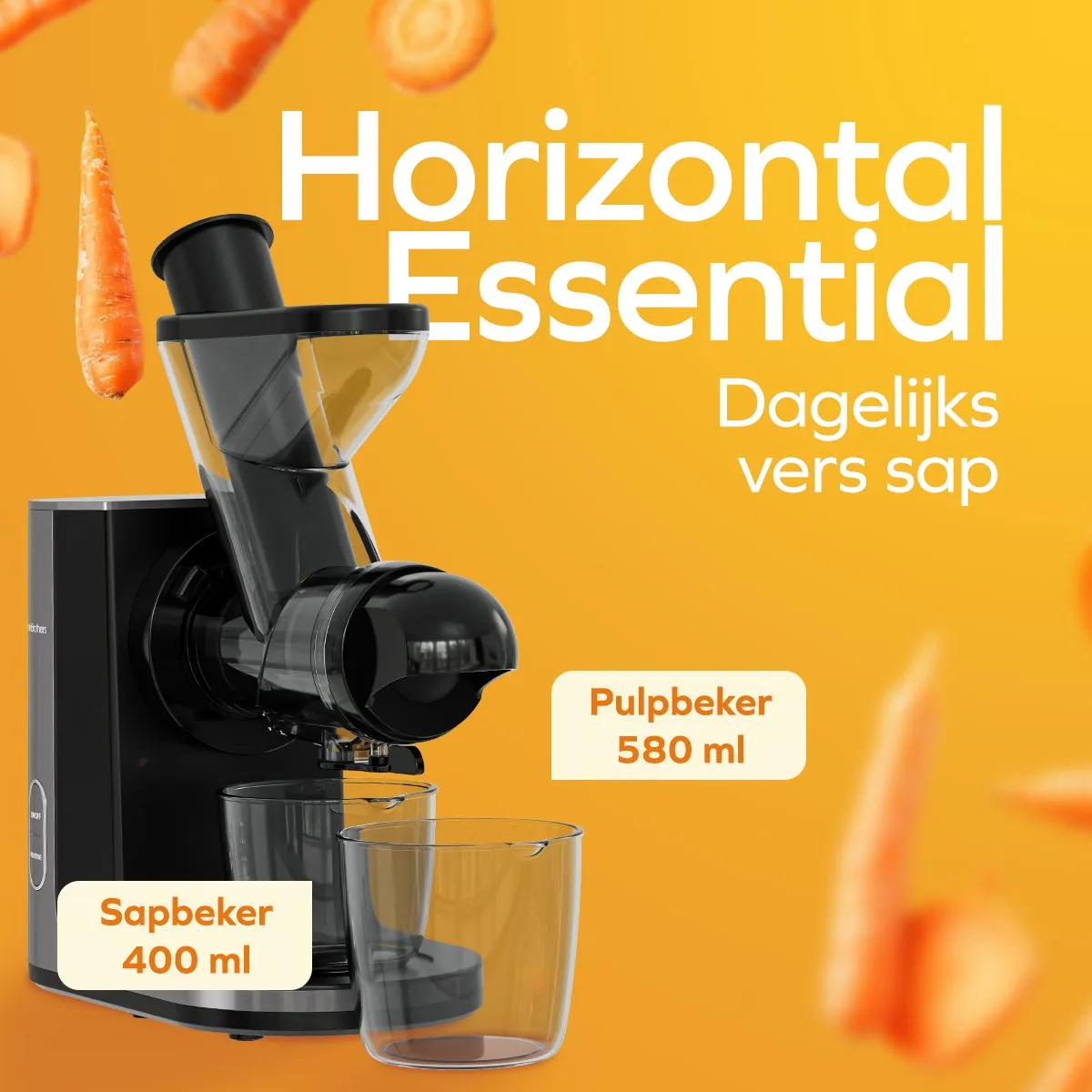KitchenBrothers KB1004129 Slowjuicer - 400ml - Grijs