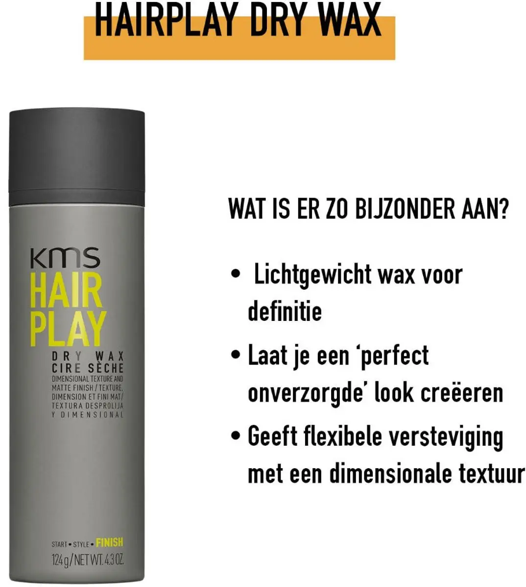 KMS Hair California Hair Play Dry Wax 60ml